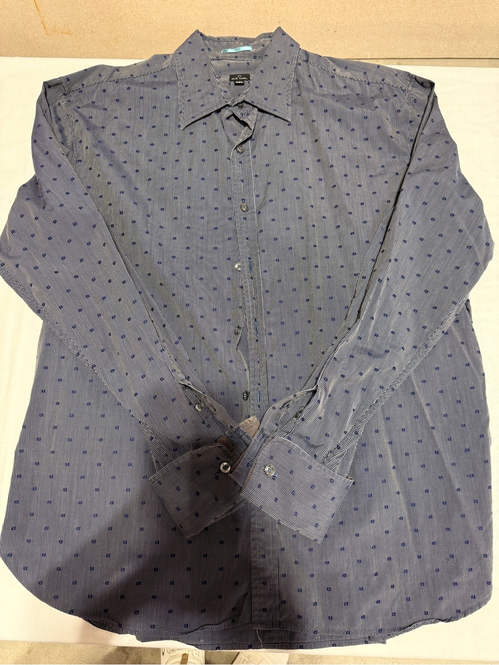 Paul Smith Men's Blue Patterned Button-Down Shirt